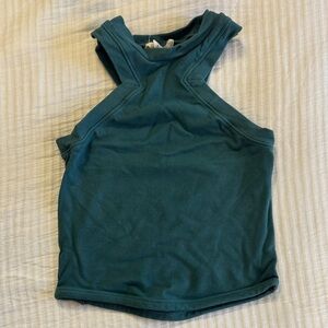 Women’s Dark Teal High-Neck Tank Top
